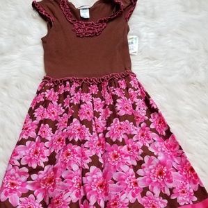 Brown and Pink Bonnie Jean Dress